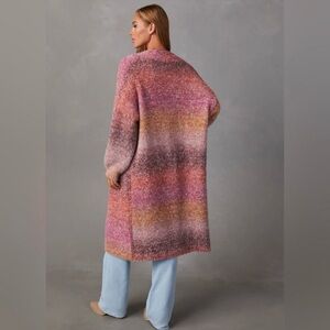 VICI Emilia Ombré Oversized Duster Pink Sunset Cardigan Womens Small